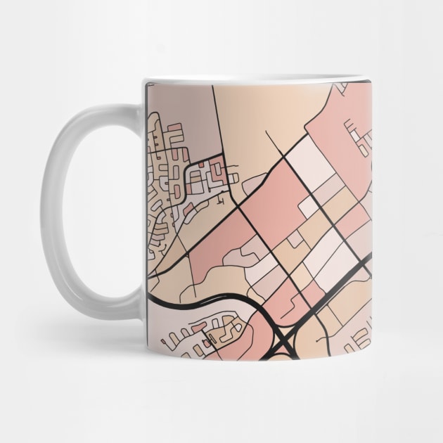 Laval Map Pattern in Soft Pink Pastels by PatternMaps